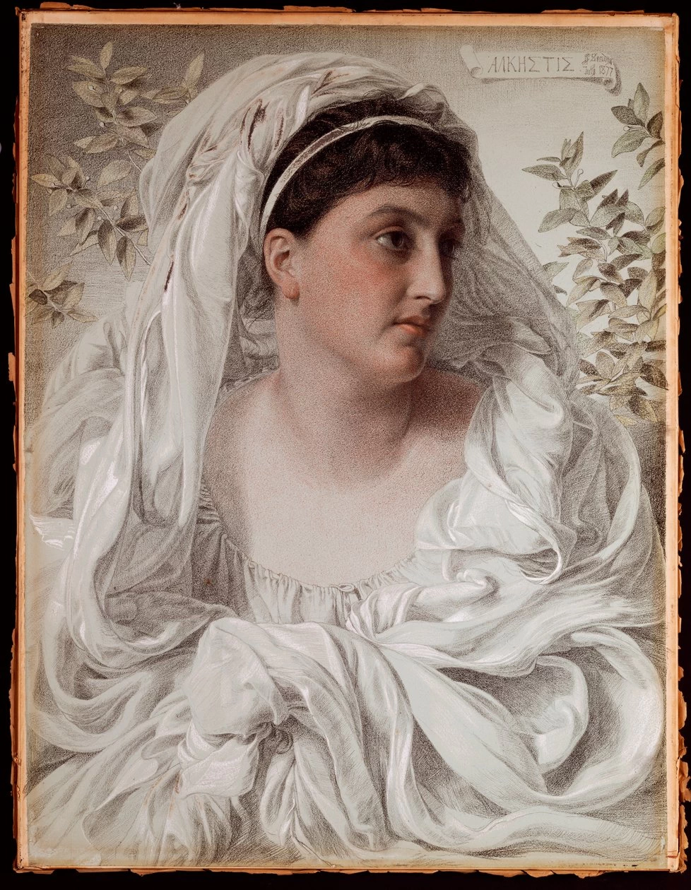 Frederick Sandys-1-Alcesti. Ritratto di Lady Donaldson, 1877